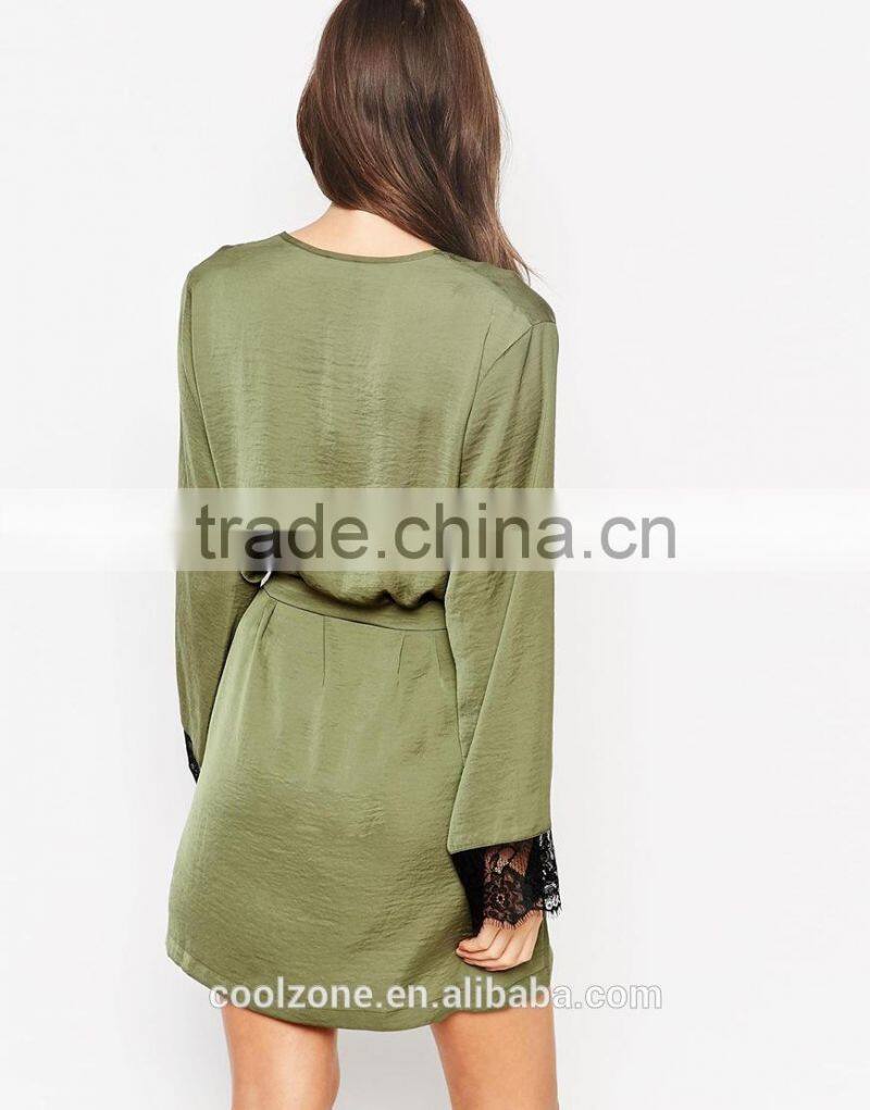 Regular fit wrap front bath robe wholesale women comfortable robe