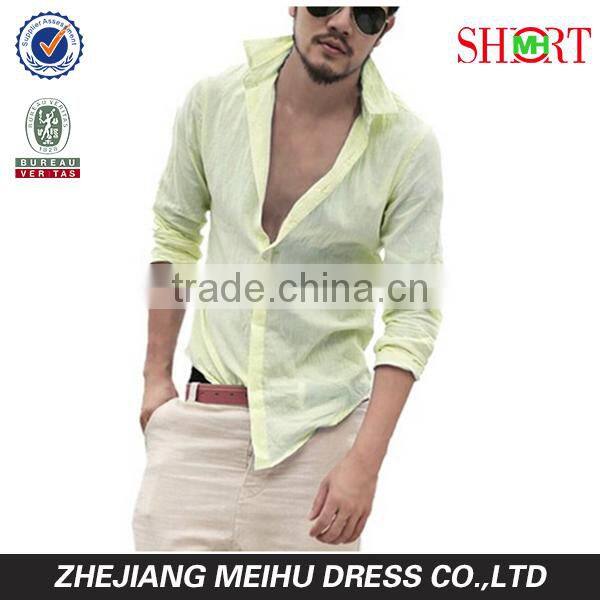 Hawaii Styling Men's Cotton Linen Blend Shirts Ultra Light Colorful Shirts