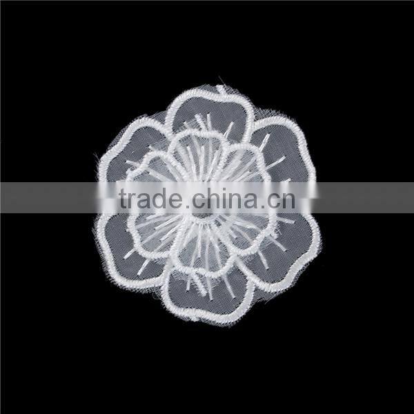 Polyester & Acrylic Patches DIY Scrapbooking Craft Flower White Custom Appliques
