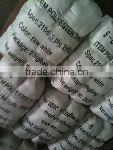 Raw White 210 Denier Nylon Thread For Binding