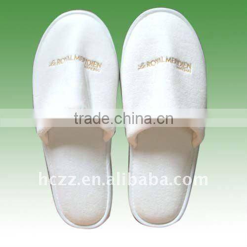 100% cotton embroidery hotel slippers