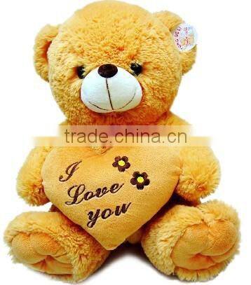 factory supply soft grey Valentine bears for kids