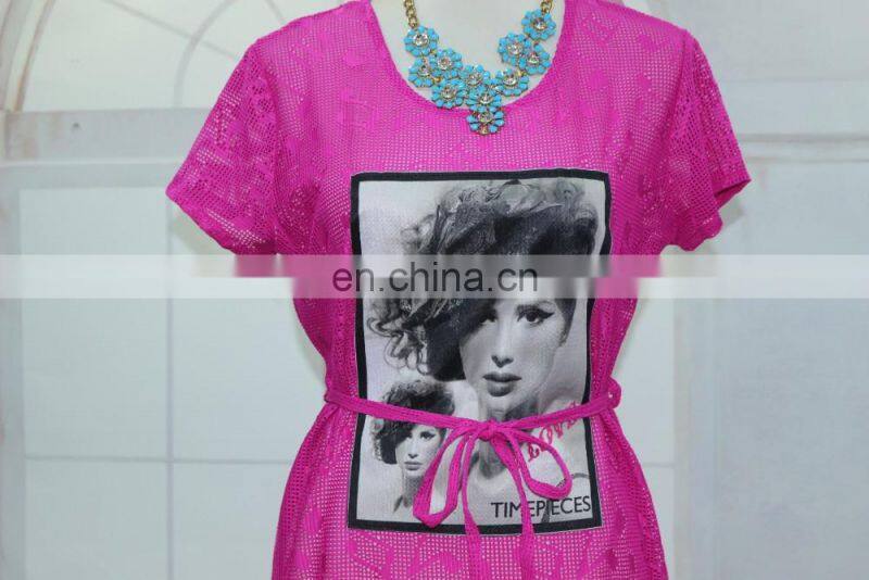 Lace material girl T-shirt at the top of the world design for good sale