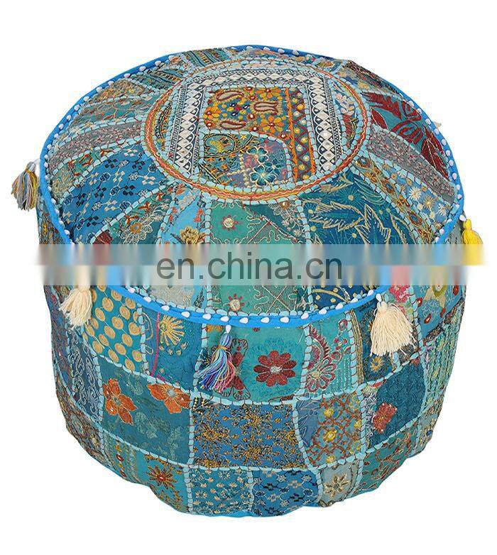 Indian Handmade Fabric Ottoman & Pouf Stool from India
