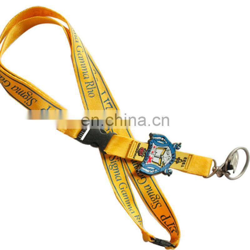 2013 Free customized woven imprinted silk lanyars
