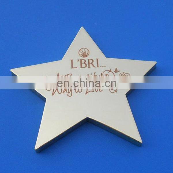 silver round shape engraved flower metal paper weight