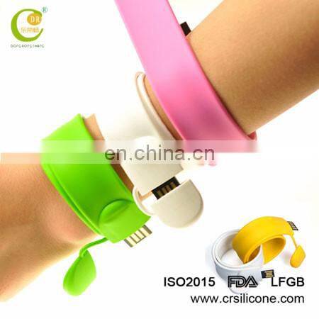 Waterproof Custom Promotion Gift Colorful Silicon Wristband/ Bracelet Usb Flash Drive