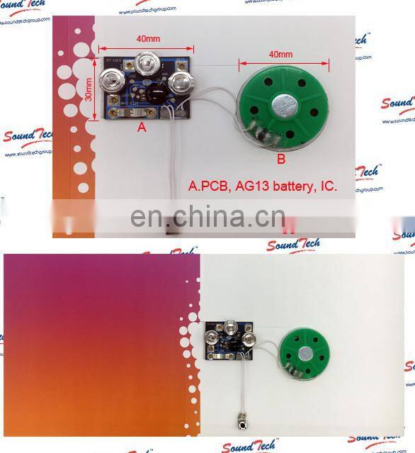 Tact switch trigger pre-recordable sound module