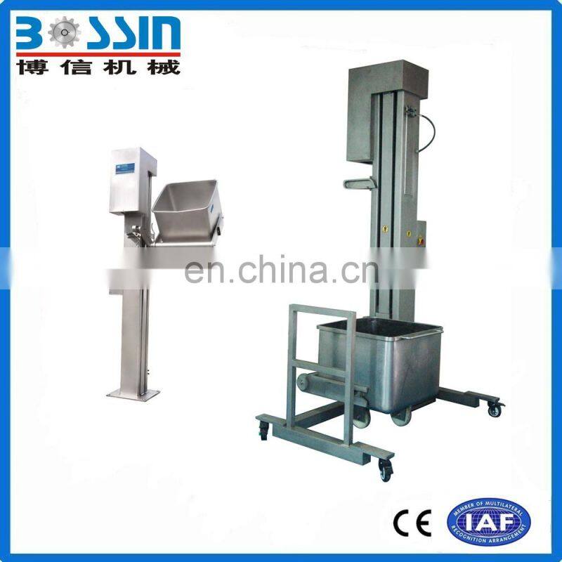 China top quality energy saving meat elevator with meat bin