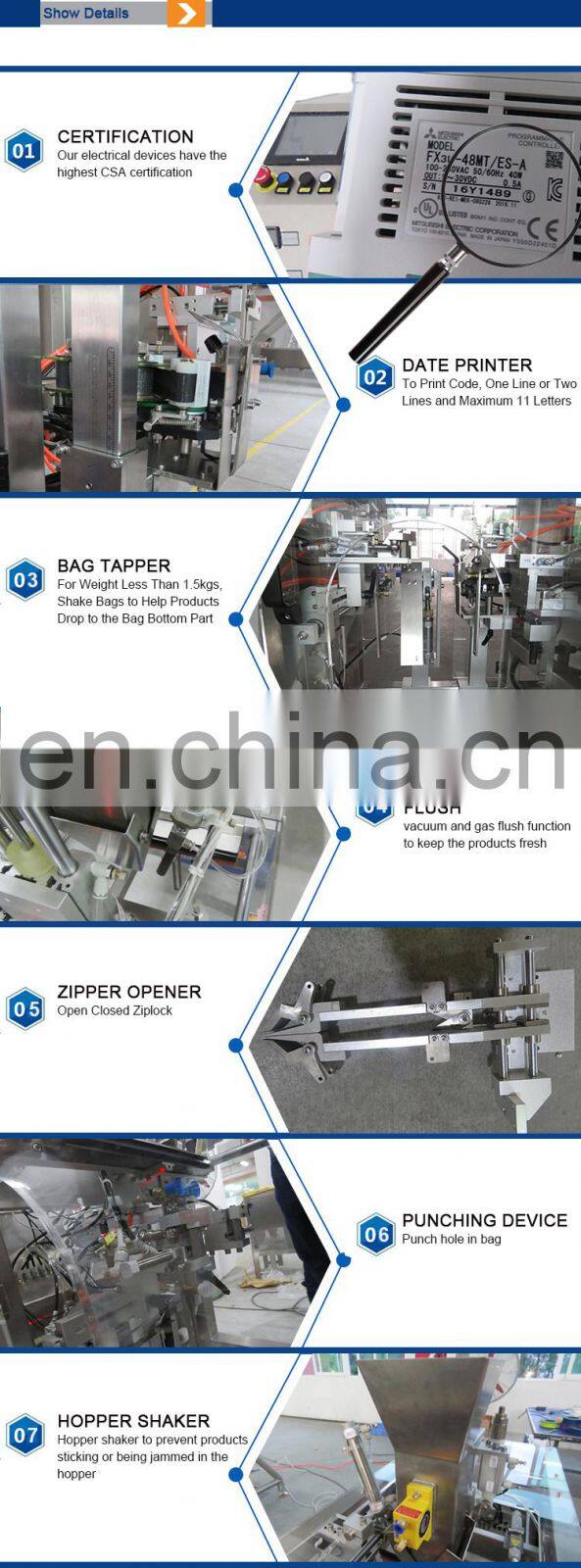 Automatic Foshan rice bag given packaging machine, cheap mini doypack machine