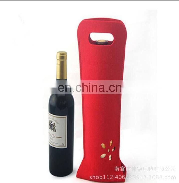 super quality medium size felt holder wine bottle carrier bag
