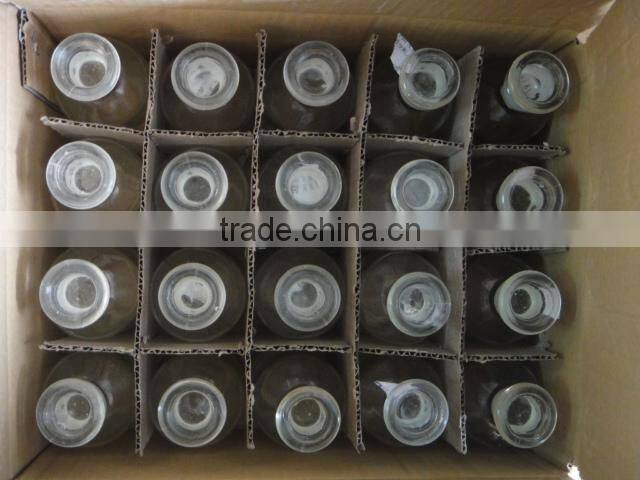 clear reagent glass bottle