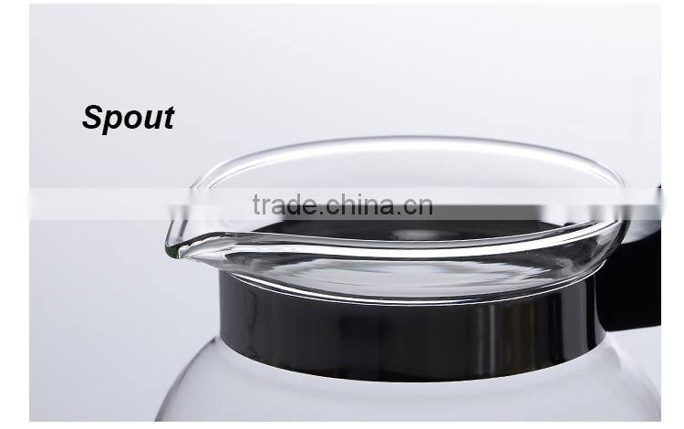 borosilicate glass water pitcher, hot water drinking pitcher 700ml