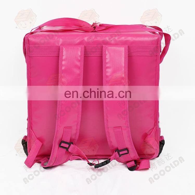 Insulated Food Pizza Delivery Bag Backpack Carton PVC aluminum Foil Customized Color