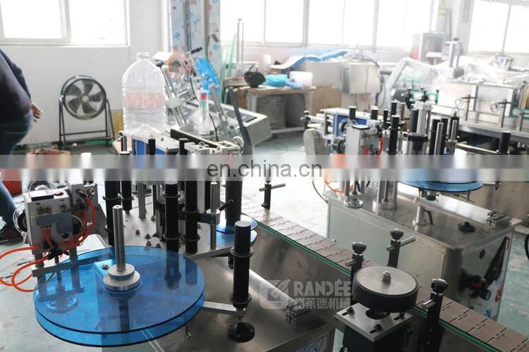 Automatic round square bottle self adhesive sticker double-sided labeling machine for packaging water filling line