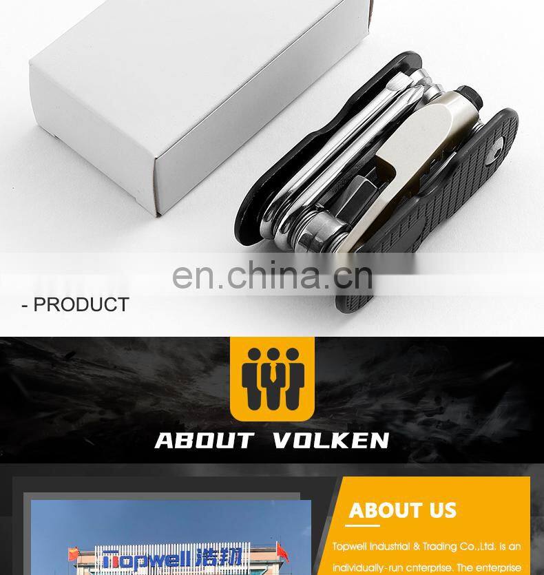 Outdoor cycling tool knife 10-in-one multi-functional easy to carry hexagon socket wrench maintenance chain tuner