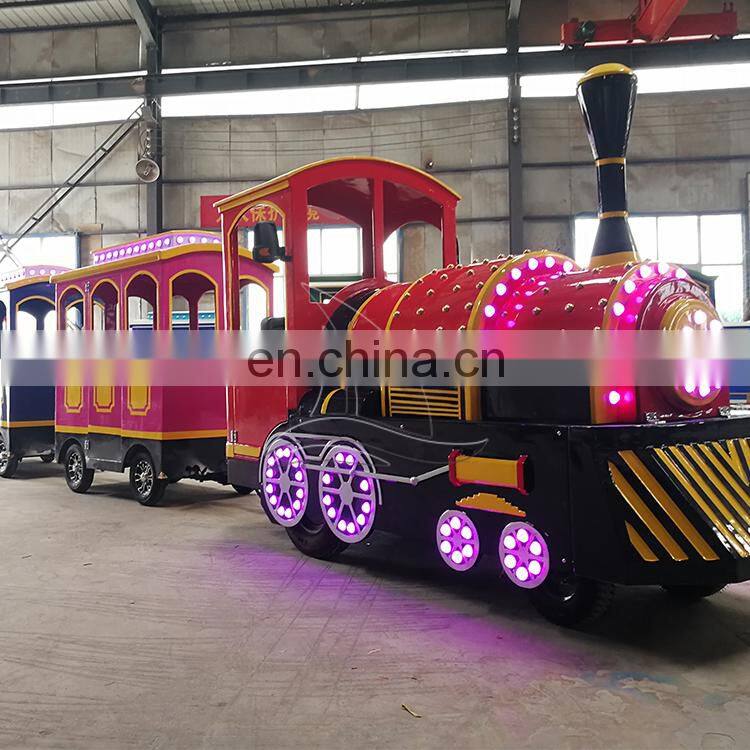 Amusement Cartoon Electric Track Train Playground Equipment Popular Trackless Train For Sale