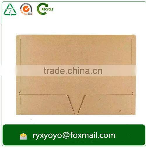 china wholesale advsertising kraft paper file folder with pcokets