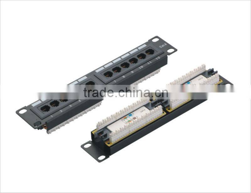 10 Inch 12 Port Prack-mounted Patch panel