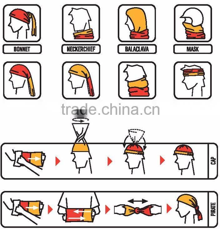 Promotional Multifunctional Headscarf 2016 Fire Printed Bandana