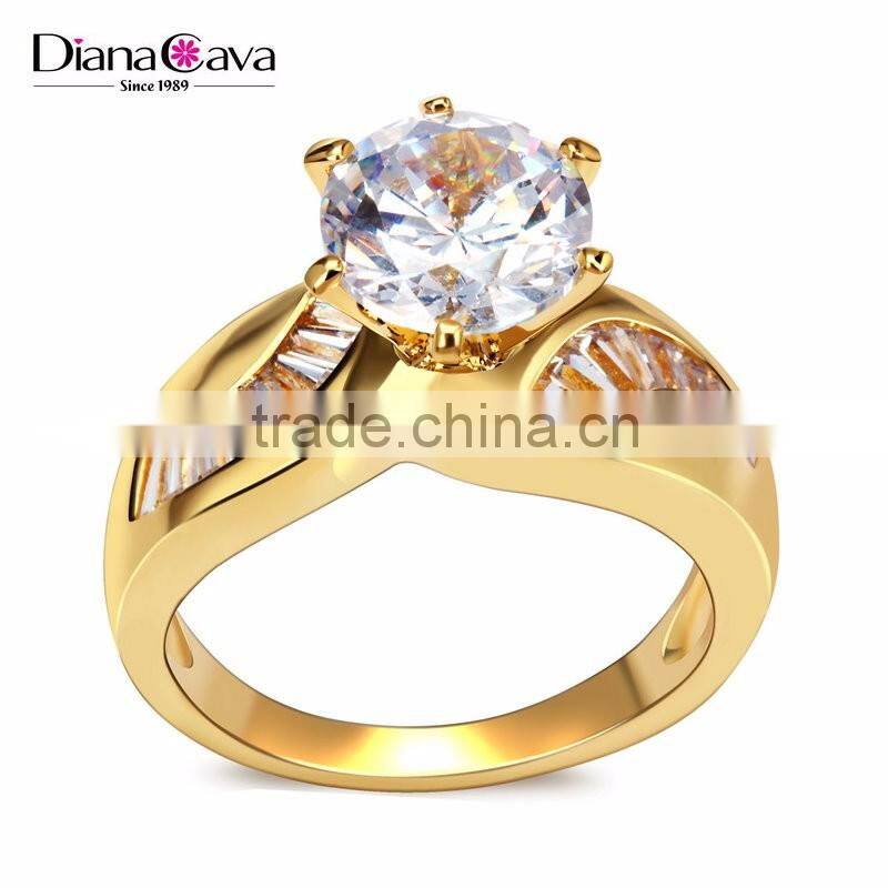 Best Buy One Stone Deluxe Marriage Gift Luxury CZ Jewelry Proposal Engagement Ring