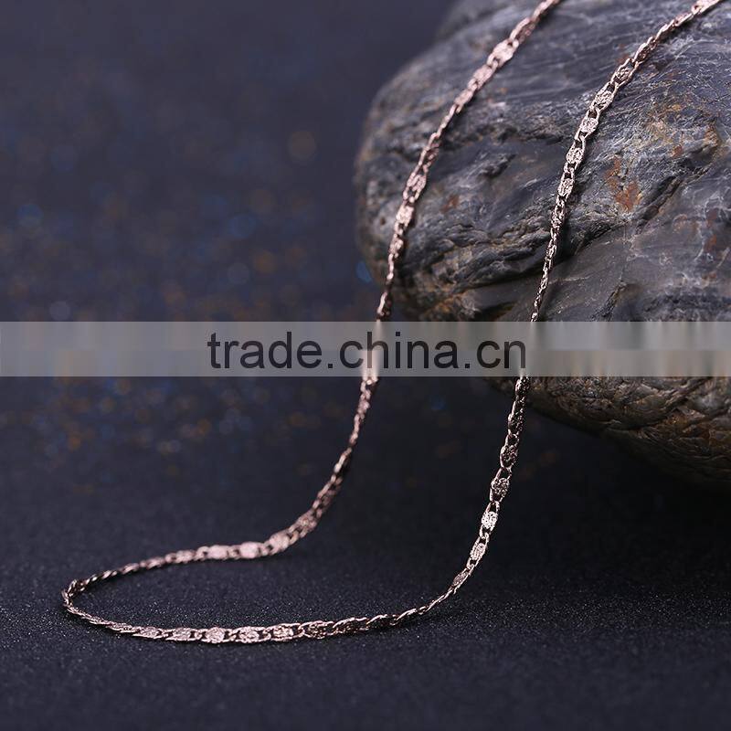 Wholesale Rare coffee gold plated flat chain jewelry chain decorative chain necklace
