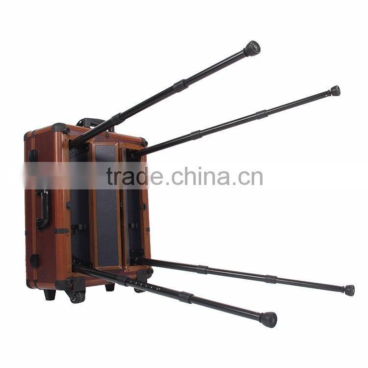 Aluminum rolling makeup case with lights with custom color and logo