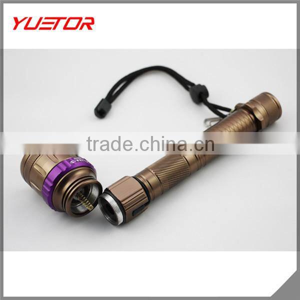 Hot sale high power rechargeable CREE T6 LED Flashlight torch