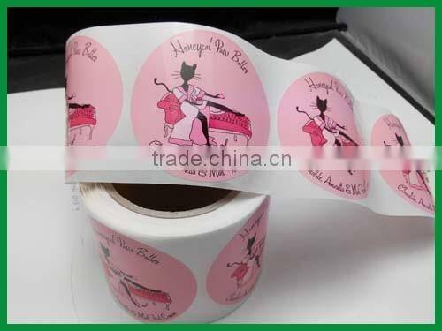 Custom colorful Cream sticker labels with gloss lamination