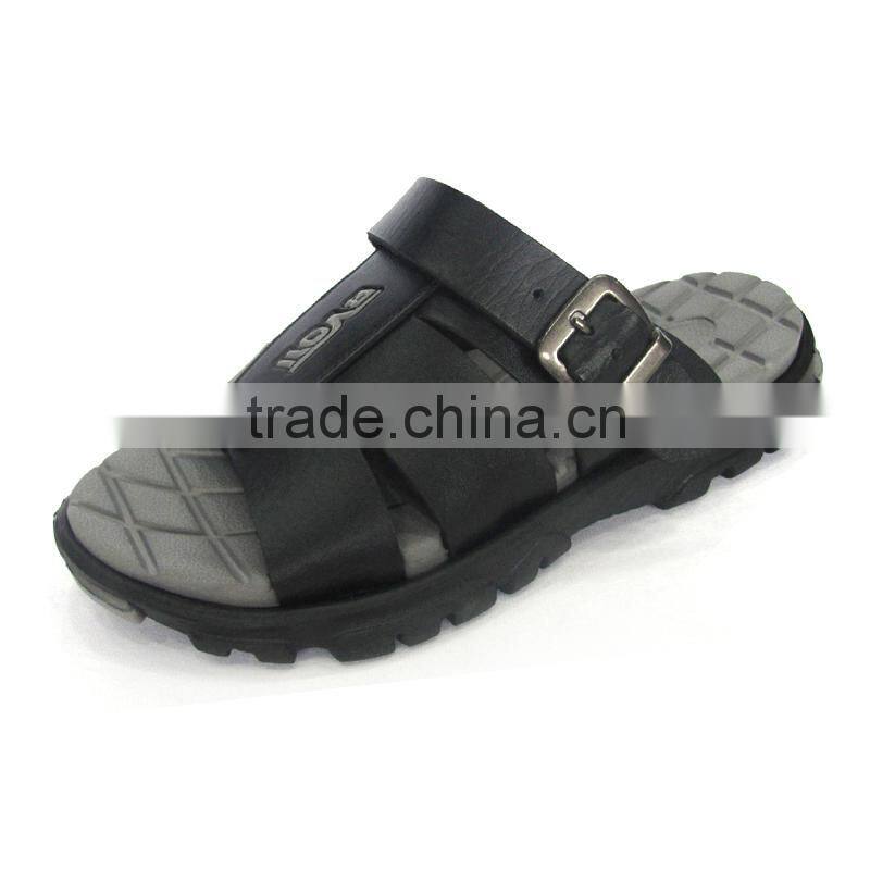 Elegant style men made leather strap leather sandals