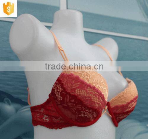 Red sexy lace push up bras for women