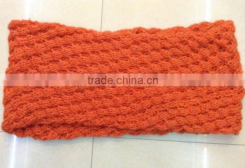 Silver Sequin Loop Lady Knitted Acrylic Scarf