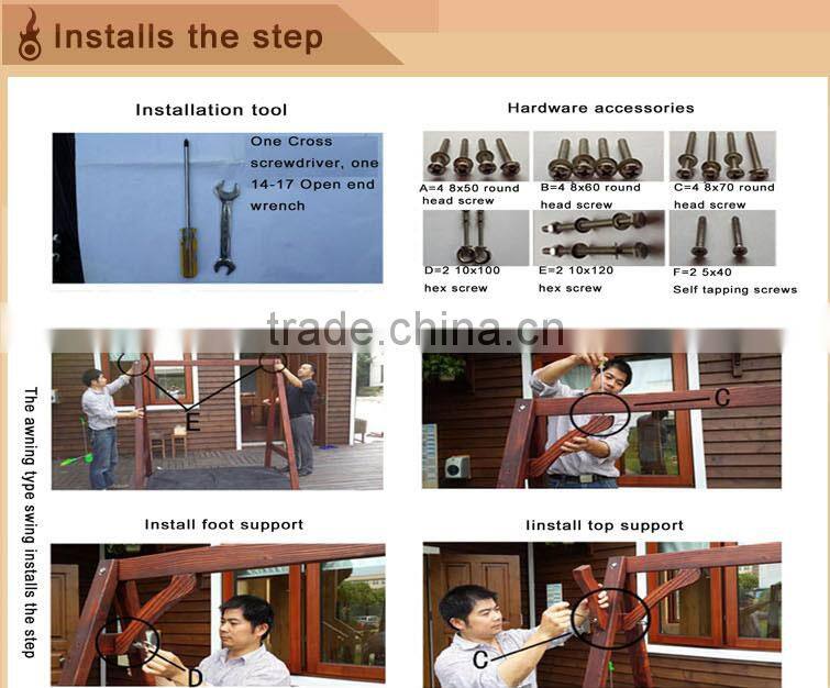 Hot sales! Wooden swing chair / garden swing / patio swing with canopy