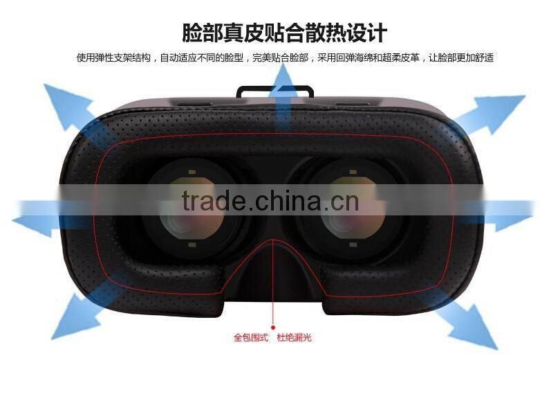 3D Movies and Games Experiences 3D VR Case Virtual Reality Headset Glasses with 3.5~6 inch