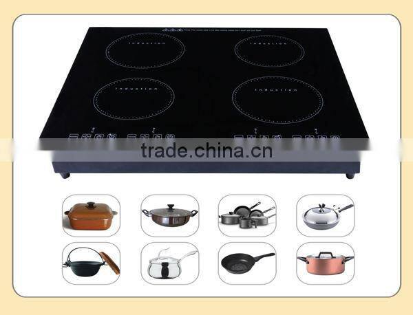 2013 hot selling cooker 4 burner black crystal induction cooker