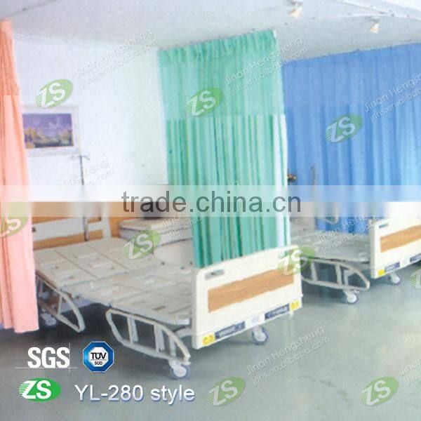 Waterproof Polyester Hospital Ward Embroidered Sheer Curtain with Mesh