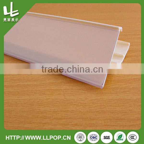 Plastic PVC Shelf Data Strip Clip