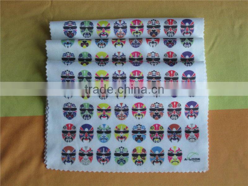 digital printing double-side eyeglasses microfiber fabric cleaning cloth