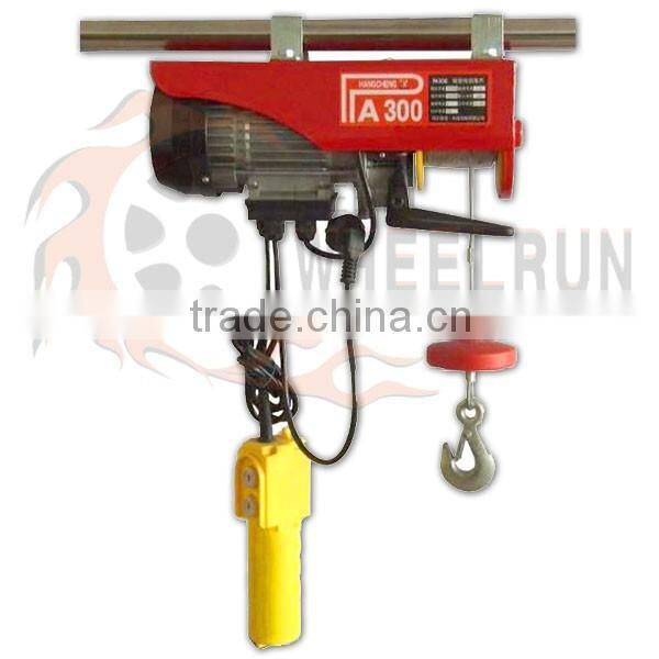 Hot sale PA400 220V 1 phase winch mini electric wire rope hoist