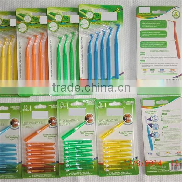 "L" style Interdental Brush Picks SSS, SS, S, M, China manufacturer, OEM offered
