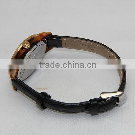 Vogue wholesale china watch genuine leather watch cattle hide watch stainless steel case japanese quartz movement factory