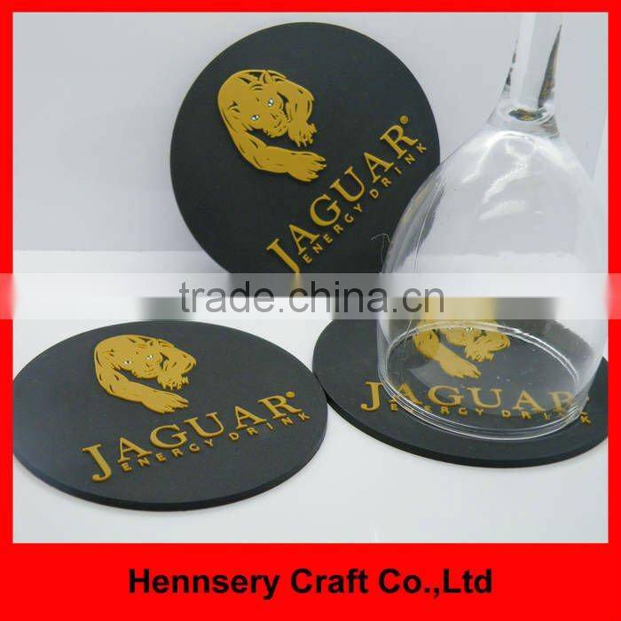 Fashion 3D 2D silicone rubber pvc poker coaster