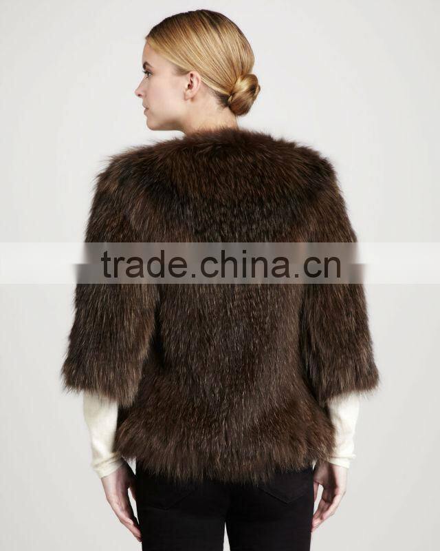 2013 new fox fur jacket