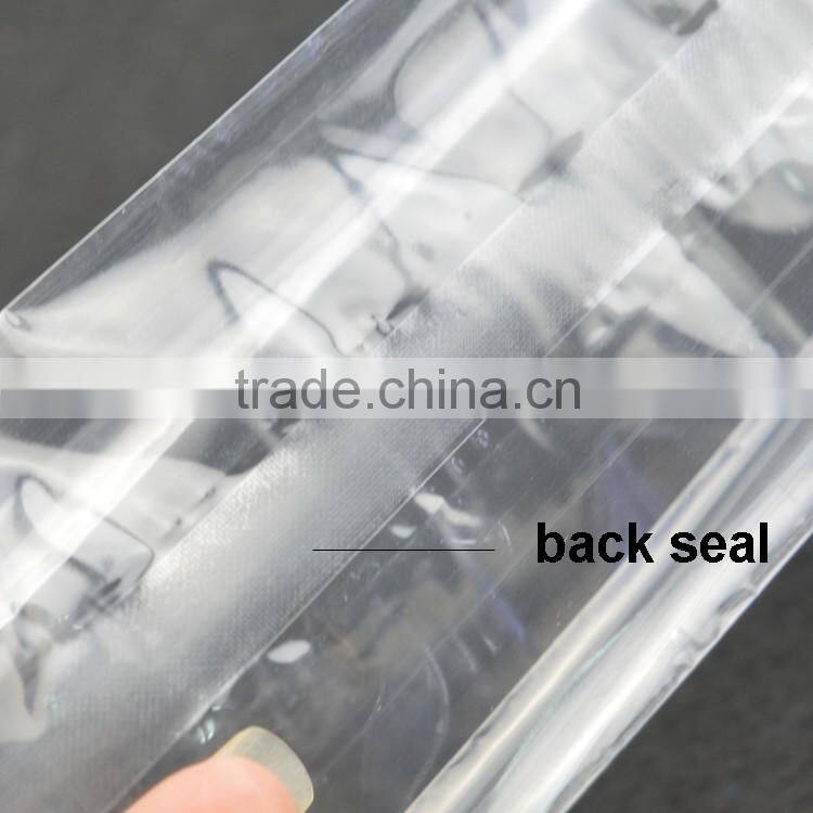 custom size side gusset BOPP bag with paper card , transparent stand up pouch