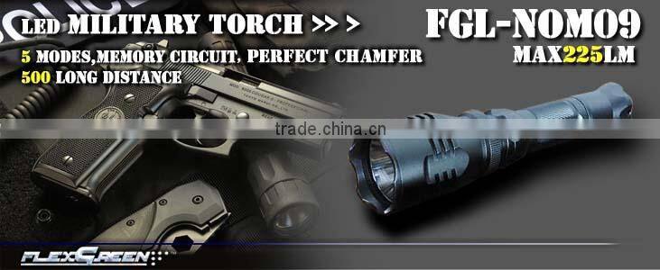 rechargeable 18650 hard anodation police led flashlights