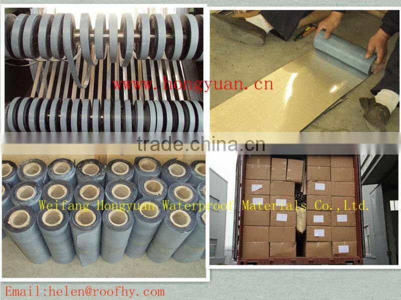 Reinforced Self adhesive waterproof bitumen membran/ 5.0mm thickness sticky roofing felt/ Asphalt product (CE )