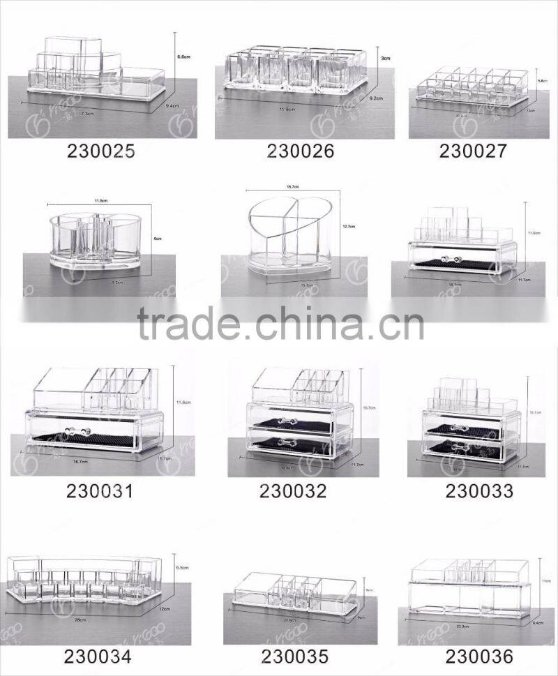 2016 Customized Oem Acrylic Organizer Cosmetics Display Acrylic Makeup Organizer