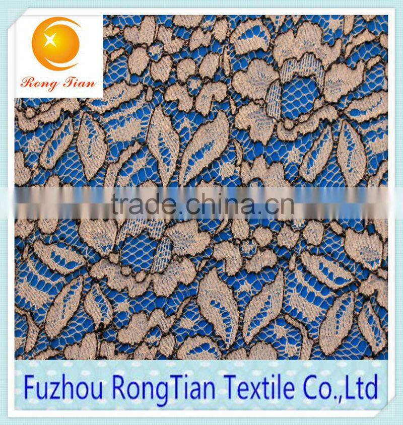 Manufacturers selling nylon double color lace fabric