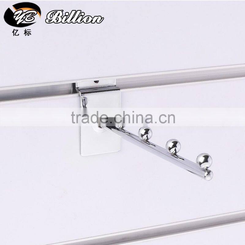 Supermarket Double Wire Euro Metal Chrome Hook Crossbar display euro hook