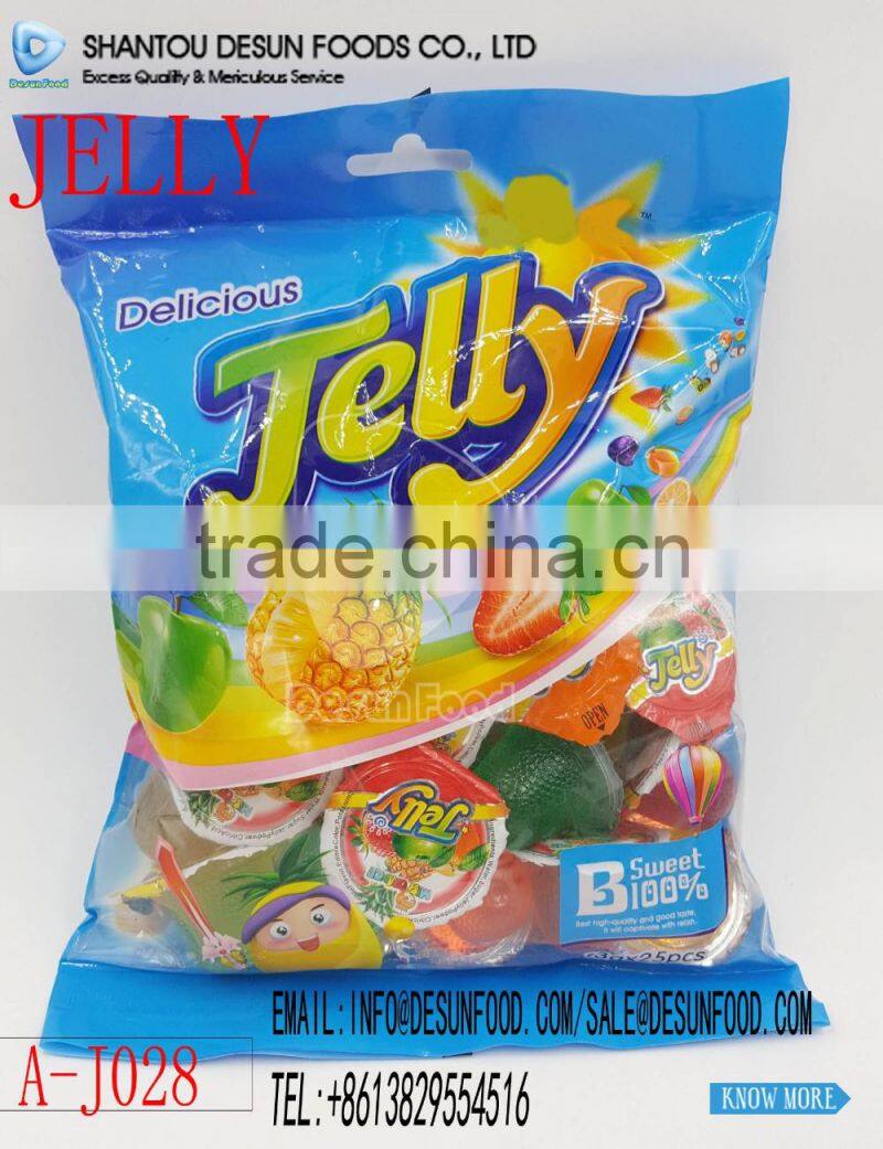 delicious fruit jelly candy in bag packing